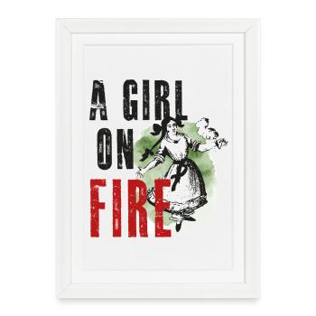 Paulinchen - A Girl On Fire - - Gerahmtes Poster (27 × 37 cm) - Weiß - Vorne