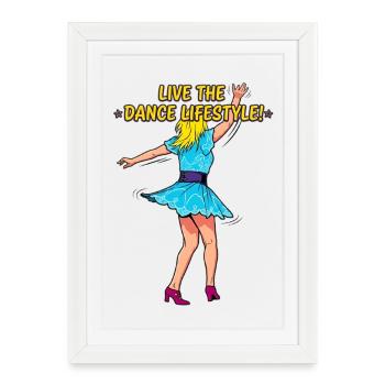 Dancing Girl - Dance Lifestyle - Framed poster (27 × 37 cm) - white - Front