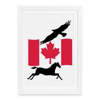 Liberté au Canada Don du Canada - Affiche encadrée (27 × 37 cm) - blanc - Devant