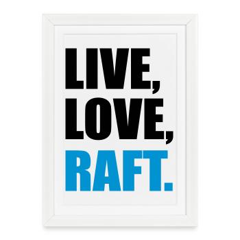 rafting - Affiche encadrée (27 × 37 cm) - blanc - Devant
