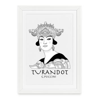 Turandot T - Affiche encadrée (27 × 37 cm) - blanc - Devant