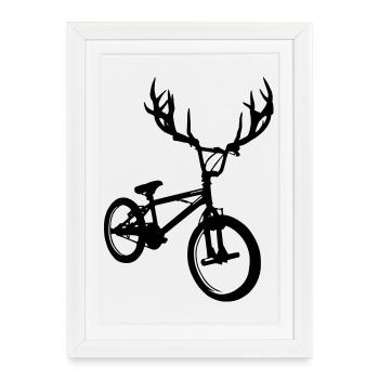 Wild bmx - Framed poster (27 × 37 cm) - white - Front
