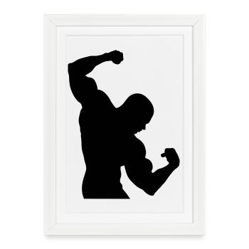 bodybuilding - Framed poster (27 × 37 cm) - white - Front
