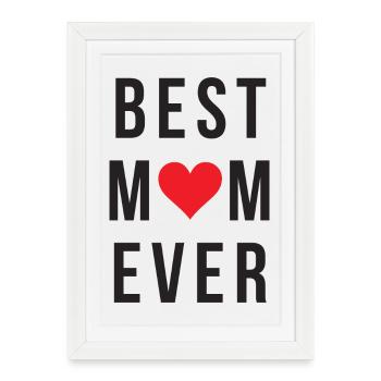 Beste Mutter aller Zeiten - Gerahmtes Poster (27 × 37 cm) - Weiß - Vorne