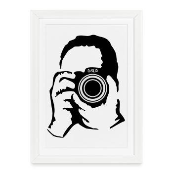 photographer - Framed poster (27 × 37 cm) - white - Front