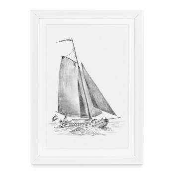 Lemsteraake en route - Affiche encadrée (27 × 37 cm) - blanc - Devant