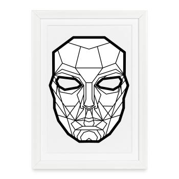 Kimura Mask White - Framed poster (27 × 37 cm) - white - Front