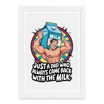 Just a dad who - funny dad design - Framed poster (27 × 37 cm) - white - Front
