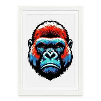 Gorilla - Framed poster (27 × 37 cm) - white - Front
