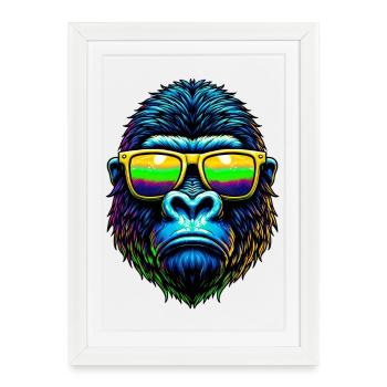 Gorille - Affiche encadrée (27 × 37 cm) - blanc - Devant
