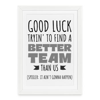 Motivational Teamwork  - Framed poster (27 × 37 cm) - white - Front