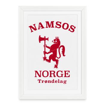 Namsos Norge Norway - Framed poster (27 × 37 cm) - white - Front