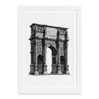 Arc de triomphe romain – Gravure antique - Affiche encadrée (27 × 37 cm) - blanc - Devant