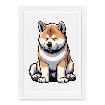 Akita Akita owner Akitas Akita lover Akitafan - Framed poster (27 × 37 cm) - white - Front