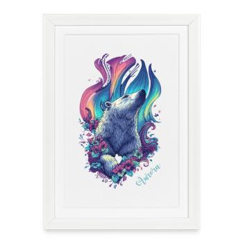 Aurora Bear - Framed poster (27 × 37 cm) - white - Front