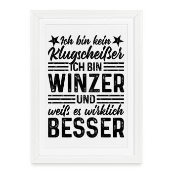 Vigneron - Je ne suis pas un petit malin - Affiche encadrée (27 × 37 cm) - blanc - Devant