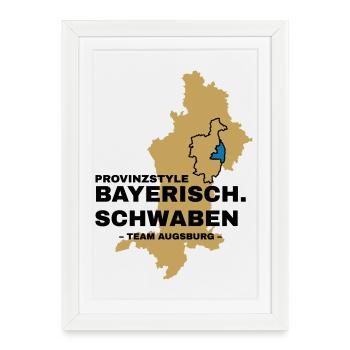 Souabe | AUGSBOURG - Affiche encadrée (27 × 37 cm) - blanc - Devant