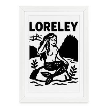 Loreley - Affiche encadrée (27 × 37 cm) - blanc - Devant