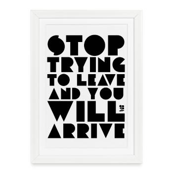 Citation de Lao Tseu - Affiche encadrée (27 × 37 cm) - blanc - Devant