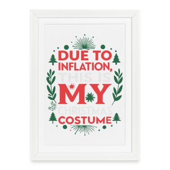 Costume de Noël Inflation - Affiche encadrée (27 × 37 cm) - blanc - Devant