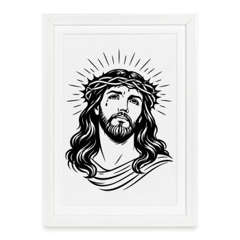 Jesus Christ - Framed poster (27 × 37 cm) - white - Front