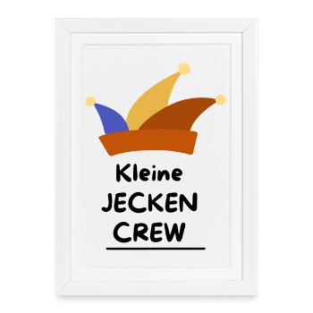 Little Jecken Crew – Conception familiale de Carnaval - Affiche encadrée (27 × 37 cm) - blanc - Devant