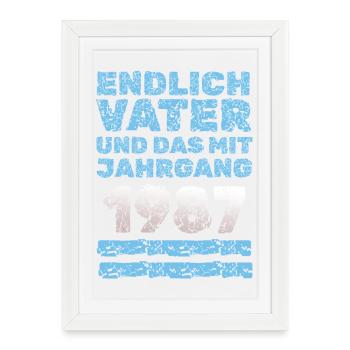 Père 1987 - Affiche encadrée (27 × 37 cm) - blanc - Devant
