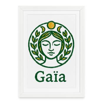 Gaïa - Mère Nature - Arbre de Vie - Affiche encadrée (27 × 37 cm) - blanc - Devant