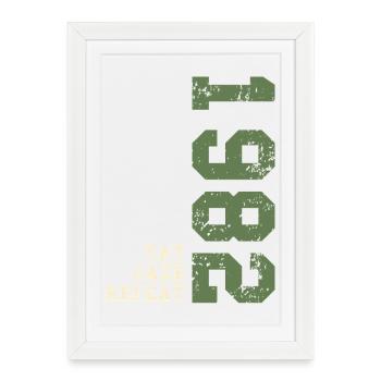 1982 Birthday 1982 Born 1982 Birthday - Framed poster (27 × 37 cm) - white - Front
