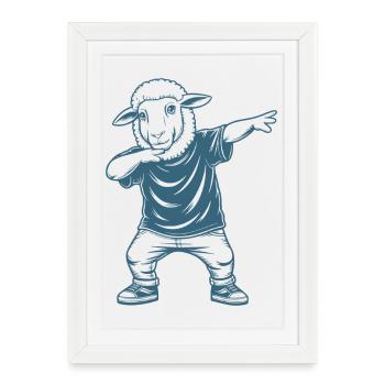 Sheep dabbing - Framed poster (27 × 37 cm) - white - Front