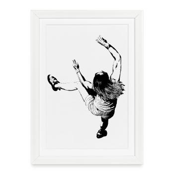Motif d’escalade pour des produits brillants - Affiche encadrée (27 × 37 cm) - blanc - Devant