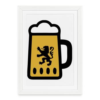 Festival folklorique des armoiries Bavaria Mug - Affiche encadrée (27 × 37 cm) - blanc - Devant