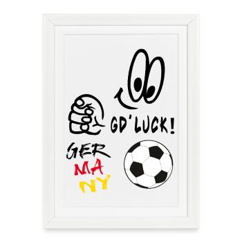 Football - Affiche encadrée (27 × 37 cm) - blanc - Devant
