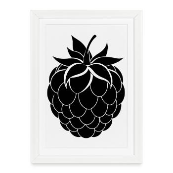 raspberry - Framed poster (27 × 37 cm) - white - Front