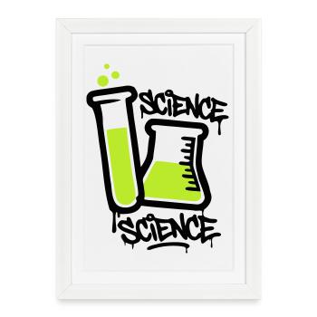 Chemistry Test Tube Logo - Framed poster (27 × 37 cm) - white - Front