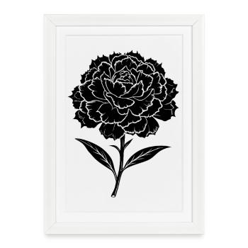 Carnation Flower - Framed poster (27 × 37 cm) - white - Front