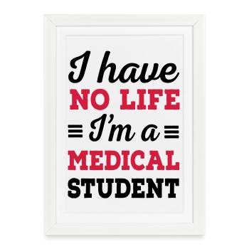 6061912 127058735 étudiant en médecine - Affiche encadrée (27 × 37 cm) - blanc - Devant
