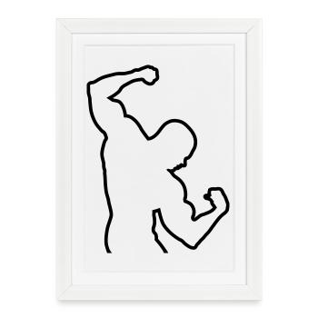 bodybuilding - Framed poster (27 × 37 cm) - white - Front