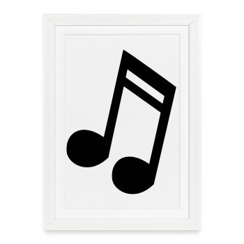 Musical note music, musician, instrument, singing * - Framed poster (27 × 37 cm) - white - Front