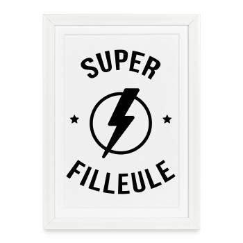 Parrain / Marraine / Filleule / Filleul / Baptême - Affiche encadrée (27 × 37 cm) - blanc - Devant