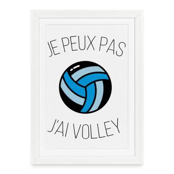 i can't volley - Framed poster (27 × 37 cm) - white - Front