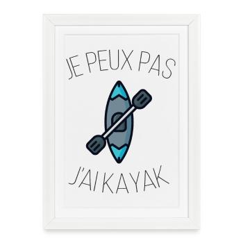 I can't kayak - Framed poster (27 × 37 cm) - white - Front