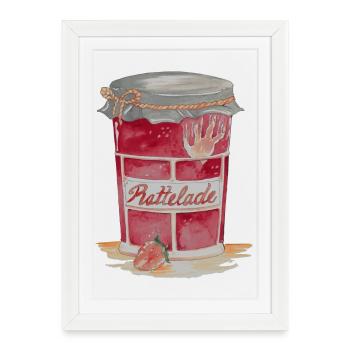Ratfoodz' Rattelade (Backprint) by RatzDesign - Gerahmtes Poster (27 × 37 cm) - Weiß - Vorne