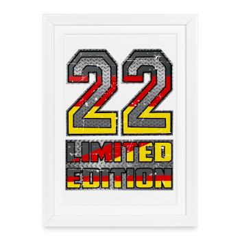 Allemagne Édition Limitée 22 - Affiche encadrée (27 × 37 cm) - blanc - Devant