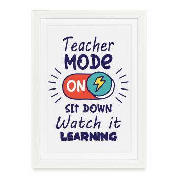 Teacher - Framed poster (27 × 37 cm) - white - Front