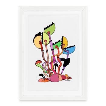 Pante thought n°9: Falcaria tubularis - Framed poster (27 × 37 cm) - white - Front