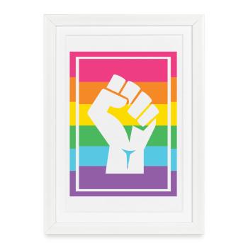 Mois de la fierté LGBT - Pride Lives Matter - Affiche encadrée (27 × 37 cm) - blanc - Devant