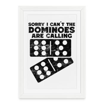 Conception de domino - Affiche encadrée (27 × 37 cm) - blanc - Devant