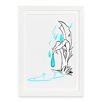 Drop illustration - Framed poster (27 × 37 cm) - white - Front