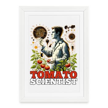 Cadeau de Science scientifique de la tomate - Affiche encadrée (27 × 37 cm) - blanc - Devant